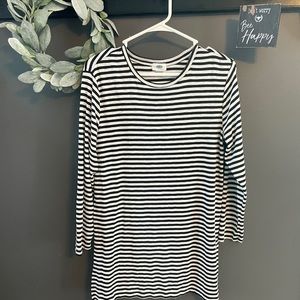 Black and white striped tunic